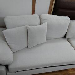 【祇園店】大人気！オットマン付きL字ソファの画像