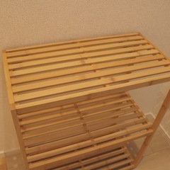 無印良品　竹材　フリーラック　3段の画像
