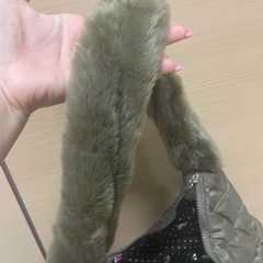 アニエスベー　キルティング　ファーバッグの画像