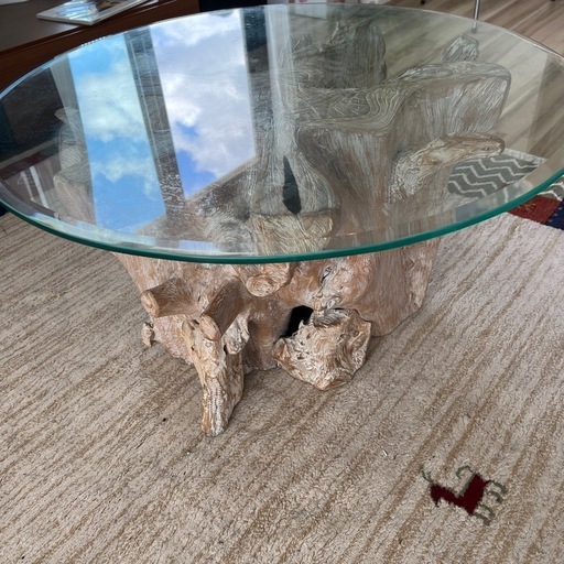 【美品】ルーツテーブル(ホワイトウォッシュ)