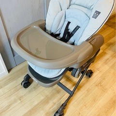 美品☆コンビ ネムリラ AUTO SWING ミントグレー電動ハイローチェアの画像