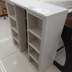★リユースのサカイ日立店★HJ7666 NITORI スライド式本棚 ホワイト H99.5×D30×W80 クリーニング済み の画像