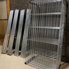 3段メタルワイヤーラック×2組の画像