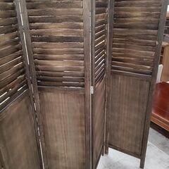 リユースのサカイ栃木店★ジモティ割あり★  木目調パーテーション ブラウン W40×D2×H170×6枚 クリーニング済み TC10568の画像