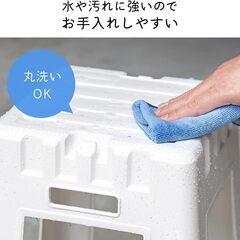 スタッキングスツール　イーサプライ　ホワイト EEX-CHS02WHの画像