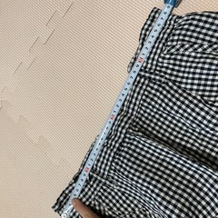 ユニクロ　ギンガムチェック　ワイドパンツ  L〜LLの画像