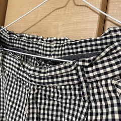 ユニクロ　ギンガムチェック　ワイドパンツ  L〜LLの画像