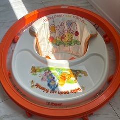 歩行器 プーさん オレンジ ベビーウォーカー の画像