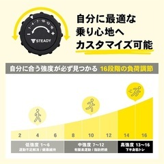 STEADY ステッパー【静音/3Way/負荷16段階/120分連続使用】ウォーキングマシン エアロバイク 健康器具 足踏み健康器具 有酸素運動 室内 エクササイズ フィットネス 運動器具 ST153の画像