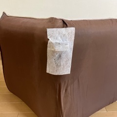 リクライニング 座椅子 ブラウン 布製の画像