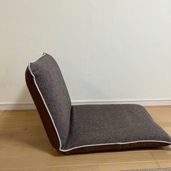 リクライニング 座椅子 ブラウン 布製の画像