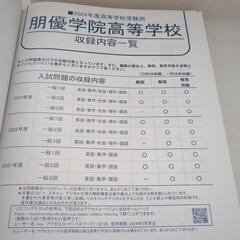 過去問　朋優学院高等学校の画像