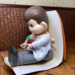【昭和レトロ】配送可能　不二家 FUJIYA ポコちゃん シェフポコ おすわり人形 袋入り 袋付 高さ約22cm 企業キャラクター アンティークの画像