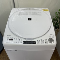 R084 ☀️ ジモティー限定特別価格！ プラズマクラスター搭載！SHARP 洗濯乾燥機 （洗濯：8.0㎏ 乾燥：4.5㎏）20年製 ES-TX8E ⭐ 動作確認済の画像