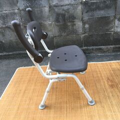 お値下げ【介護福祉用品】Panasonic シャワーチェア PN-L41522 ワイドSP ワンタッチ 折りたたみ 背もたれ 入浴介護の画像