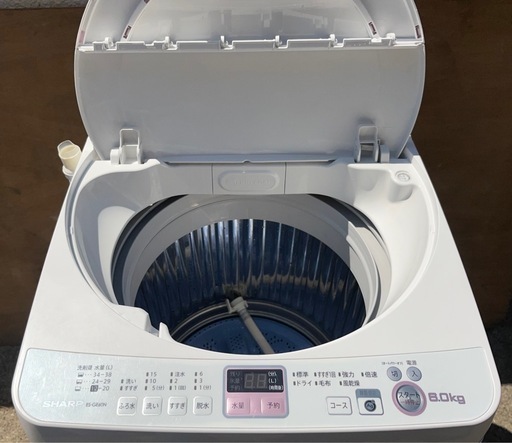 シャープ 洗濯機 6kg 高濃度洗浄 Ag＋イオンコート 可愛いピンク系 風乾燥機能付