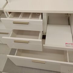 ★リユースのサカイ千葉中央店★期間限定割引有 ニトリ レンジボード ホワイト H190×D43×W80 クリーニング済み TC4496           　の画像