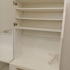★リユースのサカイ千葉中央店★期間限定割引有 ニトリ レンジボード ホワイト H190×D43×W80 クリーニング済み TC4496           　の画像