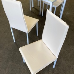 ガラストップテーブル イス4脚セットの画像