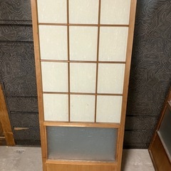 昭和型板ガラス入り障子70cm巾4枚の画像