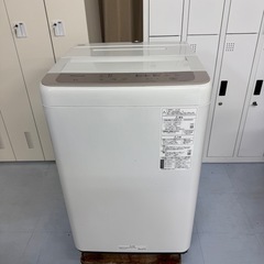 パナソニック 全自動洗濯機 6kg ニュアンスベージュ NA-F60B1 2022年製　ビッグウェーブ洗浄 No2990の画像
