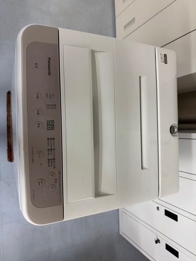 パナソニック 全自動洗濯機 6kg ニュアンスベージュ NA-F60B1 2022年製　ビッグウェーブ洗浄 No2990