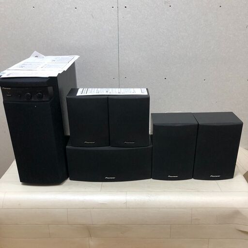 Pioneer パイオニア サラウンドスピーカーセット S-W3 サブウーファー + S-ST01 センターフロントリア 5.1ch ホームシアター 音出し確認済　【糸島市内 送料無料】250907-2-③