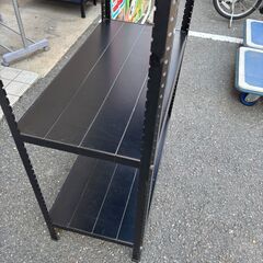 【ジモティー割引あり】【ジャングルジャングル守口店】スチールラック　ブラック　W80×D40×H165.5の画像