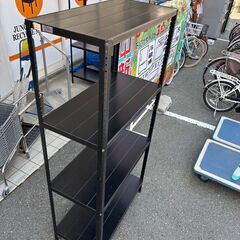 【ジモティー割引あり】【ジャングルジャングル守口店】スチールラック　ブラック　W80×D40×H165.5の画像