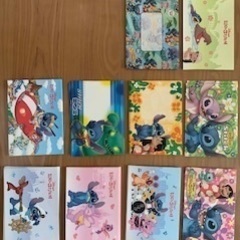 スティッチ等キャラレターセット、メモ帳などの画像