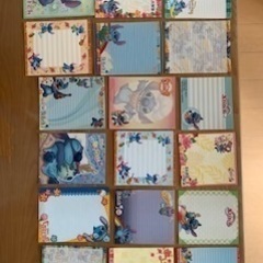 スティッチ等キャラレターセット、メモ帳などの画像