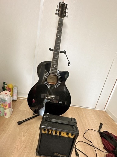 Sepia Crue セピアクルー エレクトリックアコースティックギター 初心者入門エントリーセット EAW-01/BK ブラック