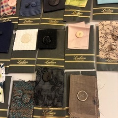 ハンドメイド用補修用布とボタンのセットの画像