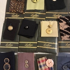 ハンドメイド用補修用布とボタンのセットの画像