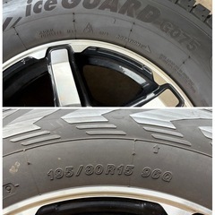 YOKOHAMA ice GUARD G075 195/80R15 ジムニー　2019年製　7分山の画像