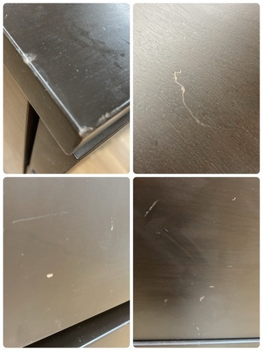 ジモティー限定価格！S238⭐ 高級 府中家具 桐製５段チェスト ダークブラウン 幅約150cm USED