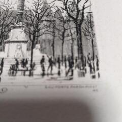 小さなエッチング画フランスの風景の画像