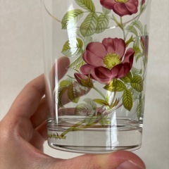 【中古品】花柄グラス　5個セットの画像