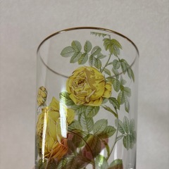 【中古品】花柄グラス　5個セットの画像