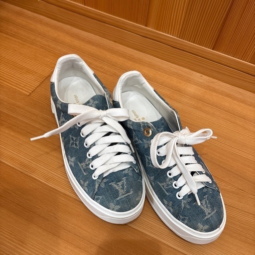 希少✨　ルイヴィトン　タイムアウト　モノグラム　スニーカー　デニム ルイ ヴィトンタイムアウト モノグラムデニムスニーカーレディース