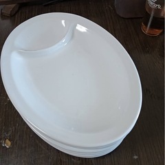 13日迄　値下中無地　餃子皿 7枚 23×16.5センチの画像