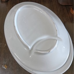 13日迄　値下中無地　餃子皿 7枚 23×16.5センチの画像