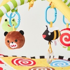 【美品】しましまぐるぐる　やわらかカラフルジム　赤ちゃん　ベビー　玩具　おもちゃの画像