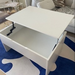 
STAVALL IKEA　エスタヴァル 調節可能ローテーブル, ホワイト完成品の画像