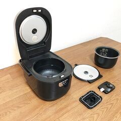 アイリスオーヤマ 米屋の旨み 銘柄炊き IHジャー炊飯器 3合 RC-IE30-B 極厚火釜 IRIS OHYAMA 炊飯容量3合炊き ブラック 除菌清掃済みの画像