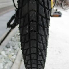 E479★　7500円★　ミニベロ中古自転車 アサヒ　イエロー　カゴ付き【20インチ 】の画像