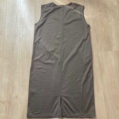 ワンピース　サロペット　ロングスカート　ブラウン　Mサイズの画像