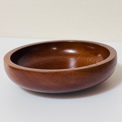 ケヤキ 木製皿 未使用保管品の画像