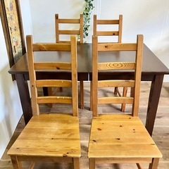 ダイニングテーブル＆チェア　5点セットの画像