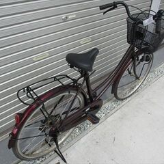 E481　★限定特価★ 中古自転車 ママチャリ　エンジ【24インチ　軽快車 】の画像
